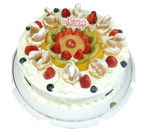 天鵝泡芙鮮果奶油蛋糕