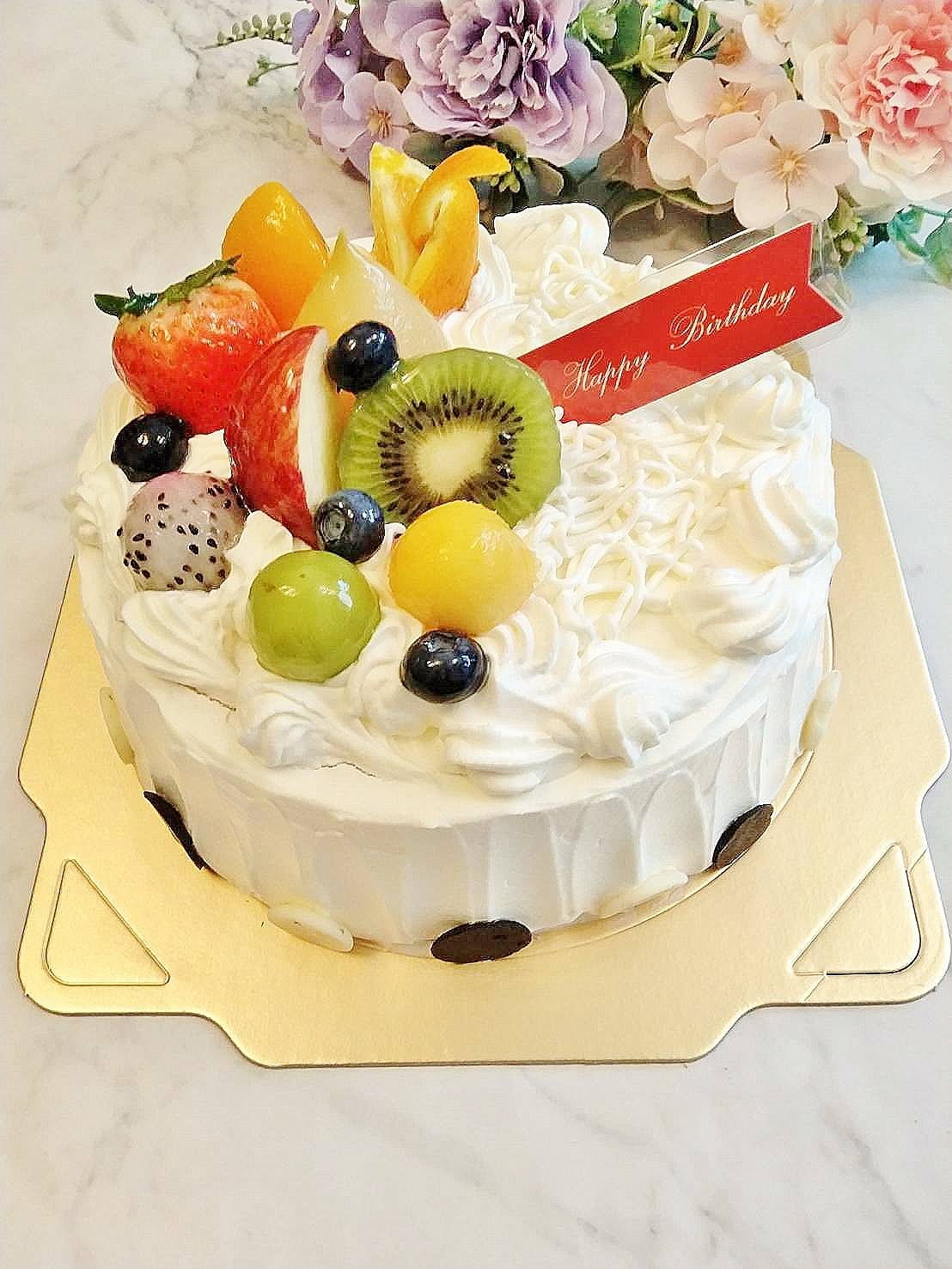 鮮奶油水果布丁芋泥蛋糕